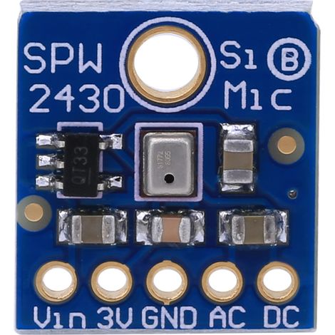 Schalldetektionssensormodul, Silizium-MEMS-Mikrofon für FFT-Aufzeichnung und -Abtastung, SPW2430, 3,3–5 V (1/5)