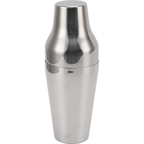 Cocktailshaker aus Edelstahl, 2-teiliger Martini-Mixer für Bar, Zuhause, Camping und Picknick, Silber (1/5)