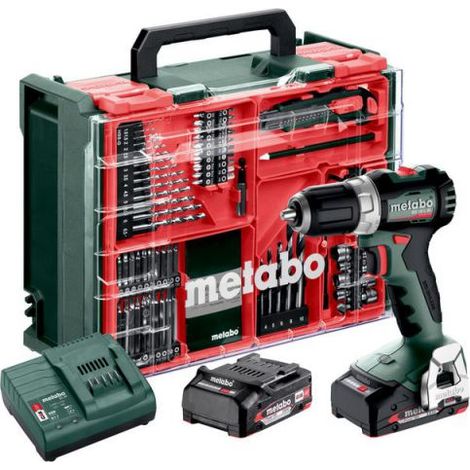 Metabo Akku-Bohrschrauber BS 18 L BL Set2x 2,0 Ah und Ladegerät mit Mobiler Werkstatt (1/4)
