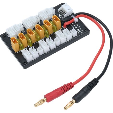 Carte de charge parallèle avec connecteur XT30, chargeur de batterie LiPo court 20 A et câble de connexion pour pièce de mise à niveau de jouet radiocommandé