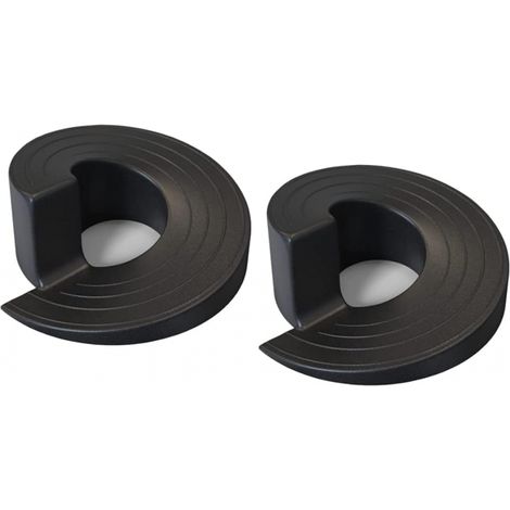 2 butées de sécurité pour bas de porte noires, pour béton carrelage moquette (1/3)