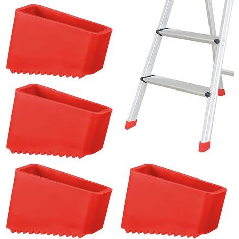 Lot de 4 pieds d'échelle en caoutchouc - 50 x 20 mm - Embouts de protection pour échelles - Antidérapants - Pour pieds d'échelle universels - Pour les travailleurs à domicile (1/5)