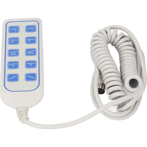 Commande manuelle filaire de lit réglable à 10 boutons et 8 broches, avec clip de montage, remplacement de la télécommande multifonction pour lit d'hôpital électrique, lit (1/5)