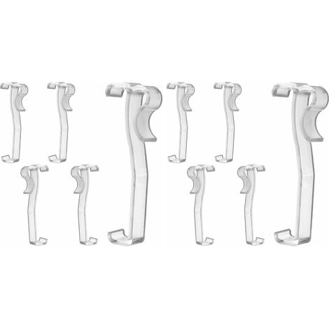 Lot de 12 clips de cantonnière cachés de 3 pouces pour stores en bois, support de fixation de remplacement (1/5)