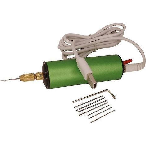 Mini perceuse électrique USB portable, perforatrice pour résine époxy, outil de bricolage pour la fabrication de bijoux et autres loisirs créatifs. (1/5)