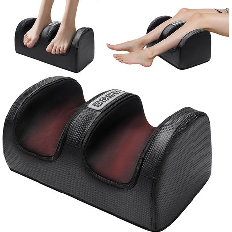 Verwarmende Voetmassager: Voetmassager voor Bloedsomloop, Elektrische Biljjmassager, Voetmassageapparaat, Relaxatie Cadeau (Europese Stekker) (1/5)