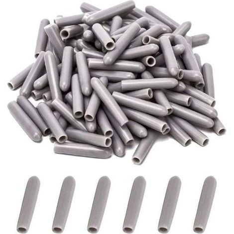 Tappi per lavastoviglie [100 pezzi], coperture per cestello lavastoviglie, tappi per proteggere i perni del cestello della lavastoviglie, antiruggine (grigio) - Crezuo