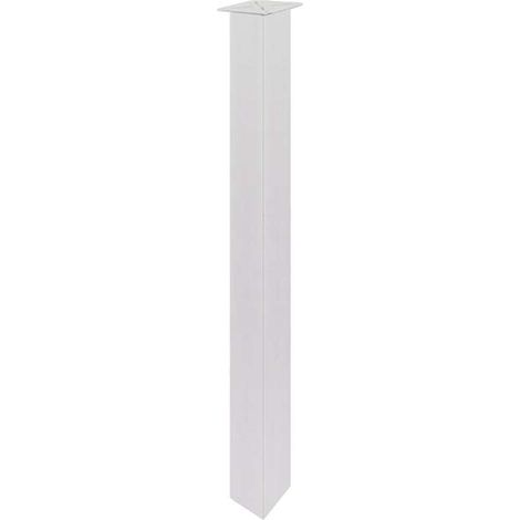 GAMBA QUADRA CON PIASTRA FISSA L50X50MMH710 BIANCA