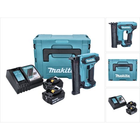 Makita DFN 350 RTJ clavadora vertical sin cable 18 V 15 - 35 mm + 2x batería recargable 5,0 Ah + cargador + Makpac (1/5)