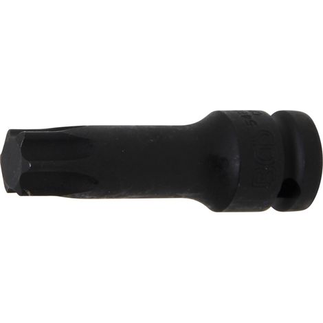 Punta de vaso de impacto  longitud 75 mm  entrada 12,5 mm (1/2")  perfil en T (para Torx) T80