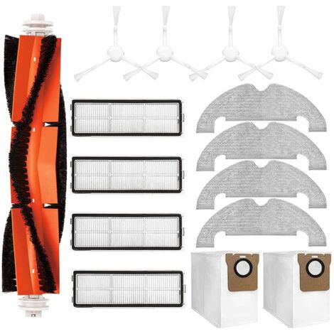 Zubehör Ersatzteile für Dreame Bot / D10 Plus / RLS3D Roboterstaubsauger, 1 Hauptbürste, 4 Seitenbürsten, 4 Filter, 4 Wischtücher, 2 Staubsaugerbeutel.