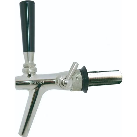 Robinet tireuse a biere, Robinet compensateur - en acier au nickel-chrome, modèle - P3000, poli