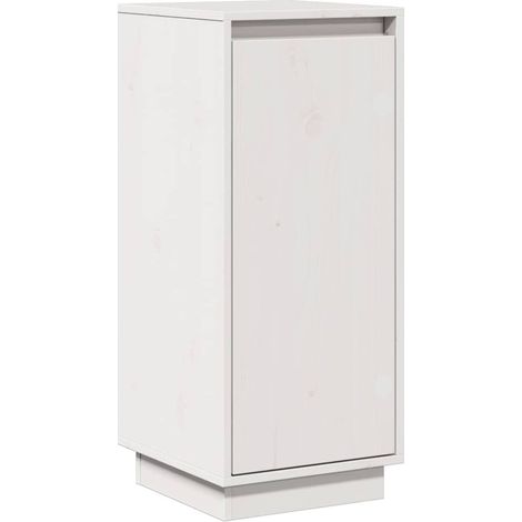 Sideboard/Anrichte/Buffet Weiß 31,5x34x75 cm Massivholz Kiefer LXWW466568 (1/5)