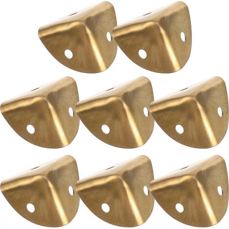 Protections d'angle en métal doré pour meubles bois et caisses à vin, (1/5)
