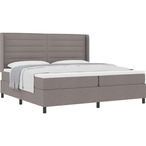 Maison Exclusive - Boxspringbett mit Matratze Taupe 200 x 200 cm