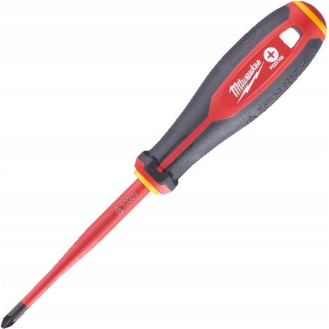 Milwaukee Cacciavite isolato 1000V Slim croce PZ2 lunghezza 100 mm