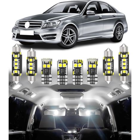 20pcs LED Interior Lighting Kit for C-Class W204 S204 Sedan Wagon Estate 2007-2014 / C204 Coupe 2011-2015 Interior Lighting White 6000K (1/5)