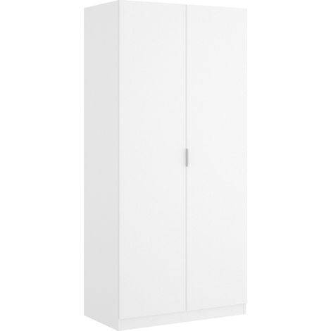 DEKIT - Armario para dormitorio de 2 puertas color Blanco 184x81x52 cm modelo ESSEN (1/10)