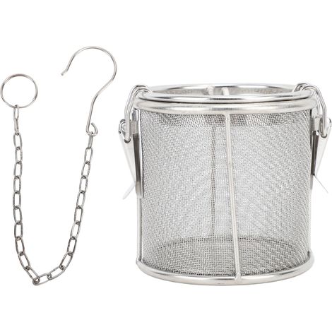Passoire à épices en acier inoxydable, filtre à épices et à thé avec crochet à chaînette, maille fine, pour la cuisine. (1/5)