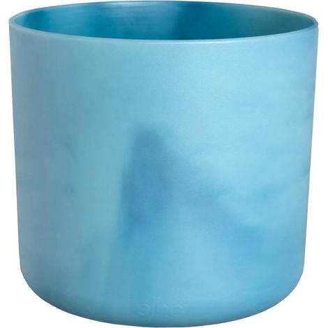 Elho The Ocean Collection Ronde 14 - Bleu - L 14 x B 13.8 x H 13 cm - intérieur - 100% recyclé (1/4)