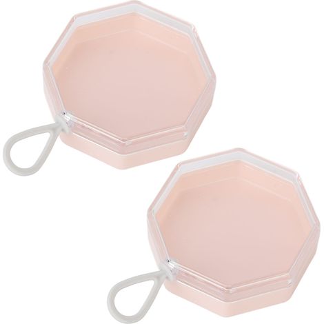Boîte de rangement pour éponges poudre - 5 pièces, coffret portable transparent en plastique, organiseur de maquillage, conteneur de voyage étanche (1/5)