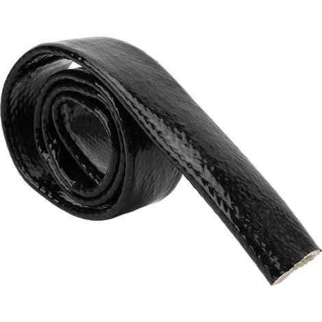 Gaine isolante thermique pour tuyau de carburant de 1 mètre avec tube flexible ignifugé en fibre de verre, adaptée au câblage automobile et électrique, diamètre intérieur de 25 mm. (1/5)