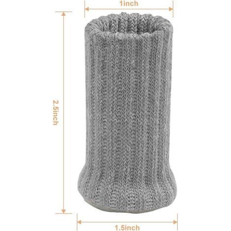 24 paires de chaussettes antidérapantes en maille pour pieds de chaise, pour éviter les glissements. (1/4)