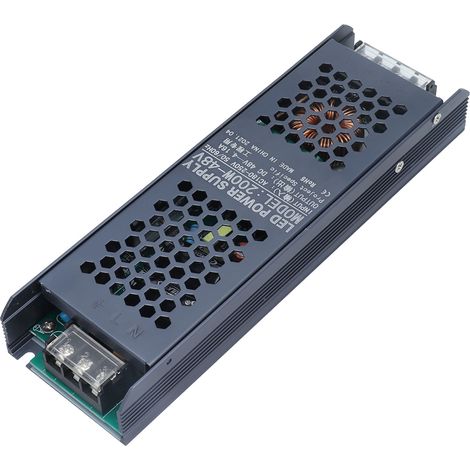 Bloc d'alimentation LED 48V 200W 4.16A Transformateur Noir Longue Bande AC180-250V (1/5)