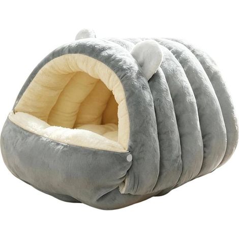 1 pc Lit Grotte pour Chien Dôme Lavable Doux Et Chaud Pour Chatons Chiots Animaux Hiver Foyer Salon Chambre Cuisine Canapé Dortoir (1/4)