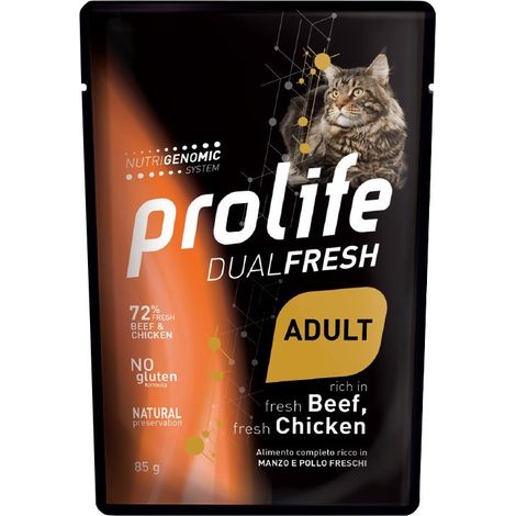 Gatto - Dual Fresh Manzo e Pollo 85 gr Prolife