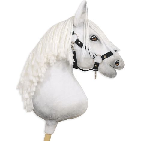 Cavezza regolabile per cavalli Hobby Horse A3 - Nera (1/4)