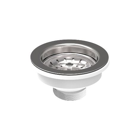 Piletta per lavello cucina "brennero lux" con troppopieno rett. s/grigli (1/2)