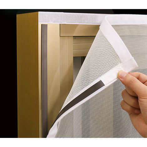 White Mosquito net window white magnetic frame 120x150 cm anti mosquito fly (1/5)