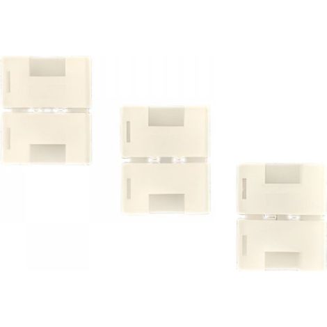 3 Pezzi Connettore 8mm 2 PIN, Per Unire 2 Striscia Led Smd con Passo da 8mm Senza Saldare