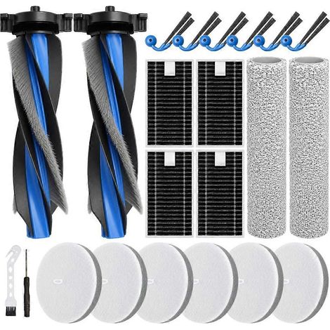 Lot de 22 pièces de rechange pour aspirateur robot Ecovacs Deebot X12 OmniCyclone : brosse principale, filtre et accessoires de nettoyage. (1/5)