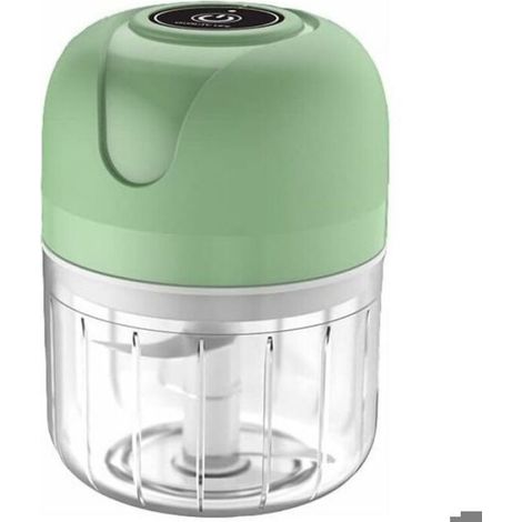 Hachoir Électrique - 250 ml - Acier Inoxydable 304 - Rechargeable USB - Pour Viande Oignon Ail Légumes - 1 Pièce