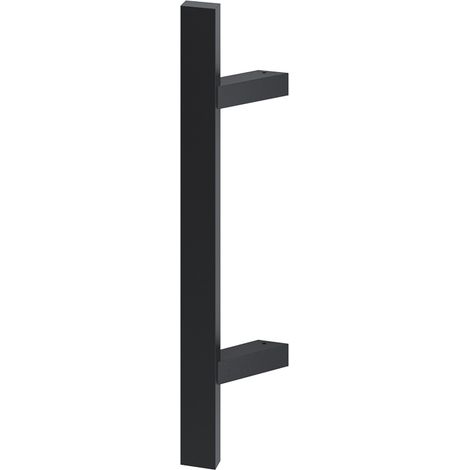 Poignée de tirage rectangulaire noir supports inclinés - Longueur (mm) : 1000 - Entraxe (mm) : 800 - FORLOCK