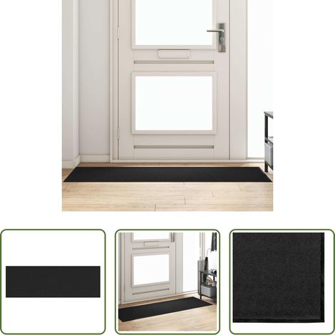 Tapis de porte - Tapis d'entrée Autre Noir 60 x 180 cm Polypropylène et vinyle (1/5)
