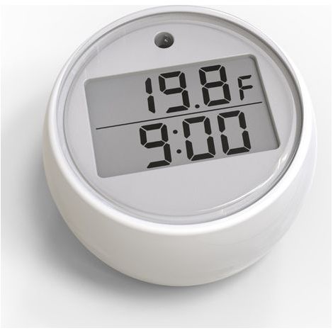Thermomètre miniature pour salle de bain glacée avec horloge, thermomètre électronique étanche pour piscine avec minuterie automatique et alarme de température deng ALOVEZ (1/2)