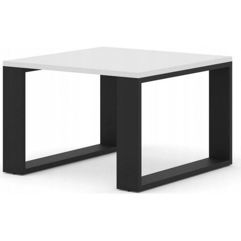 Table basse LUCA 60x60 cm blanc mat (1/4)