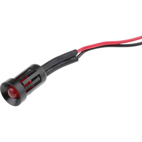 Voyant LED lumineux Rouge RS PRO, dia. 8mm, 12V c.c. ( Prix pour 1 )