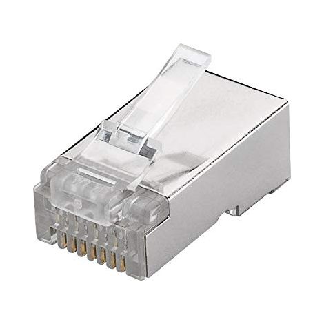spina plug rj 45 connettore cavo di rete cat 6 stp schermato (1/3)
