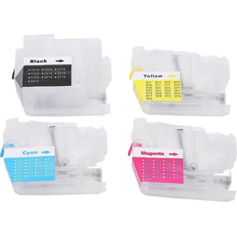 Cartouches d'encre de recharge (lot de 4) pour imprimantes LC3017 BK, LC3017C, LC3017M et LC3017Y (remplacement)