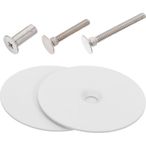 Plaque de protection ronde en acier inoxydable à visser pour portes métalliques ou placards, la (1/5)