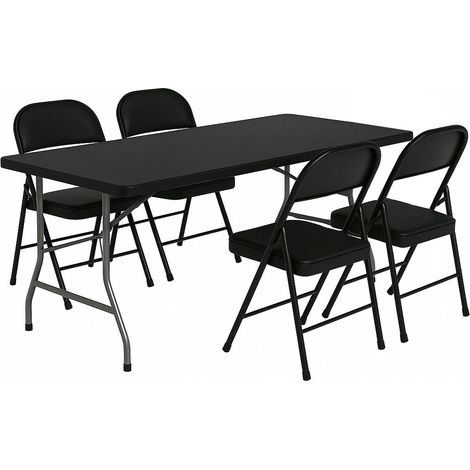 Mesa Plegable Rectangular 180x70x74cm Catering Mesa Resina con Patas de Acero Plegable para Eventos y terrazas