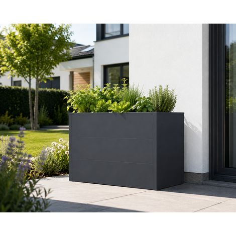 KGT Hochbeet UrbanGrow M ECO-Line 101x51 cm Stahl anthrazit-grau (1/5)