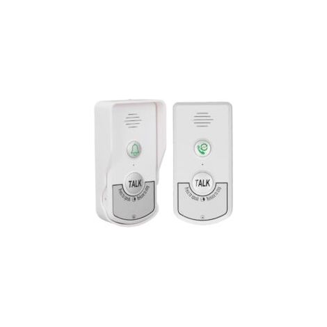Drahtlose Gegensprechanlage mit Türklingel, elektronischer Zwei-Wege-Gong (1 V), wasserdichte drahtlose Gegensprechanlage mit Kontrollleuchte – Crezuo (1/4)