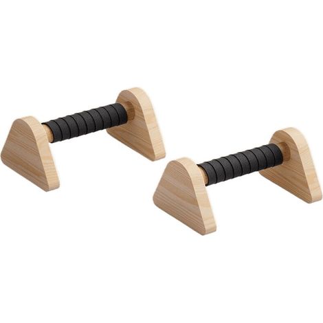Parallele Liegestützgriffe mit 2 Holzgriffen, rutschfesten Griffen, für Handstände im Innen- und Außenbereich, Street Workout