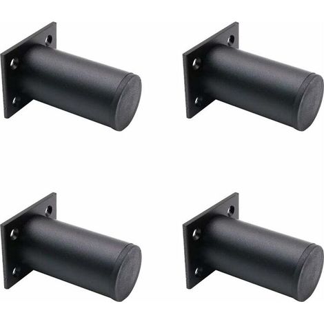 DOLASO 4 verstellbare mattschwarze Möbelbeine, Aluminiumlegierung 38 x 80 mm, TV-Schrankbeine für Schrank-Couchtisch, Möbel-Sofa-Stützbein (1/5)