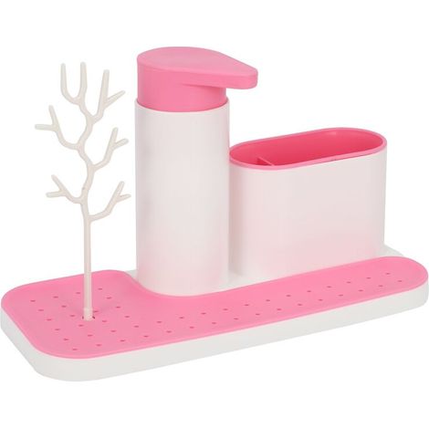Égouttoir de cuisine, porte-éponge, étagère de rangement pour vaisselle, support pour évier et salle de bain ()-AquaForge